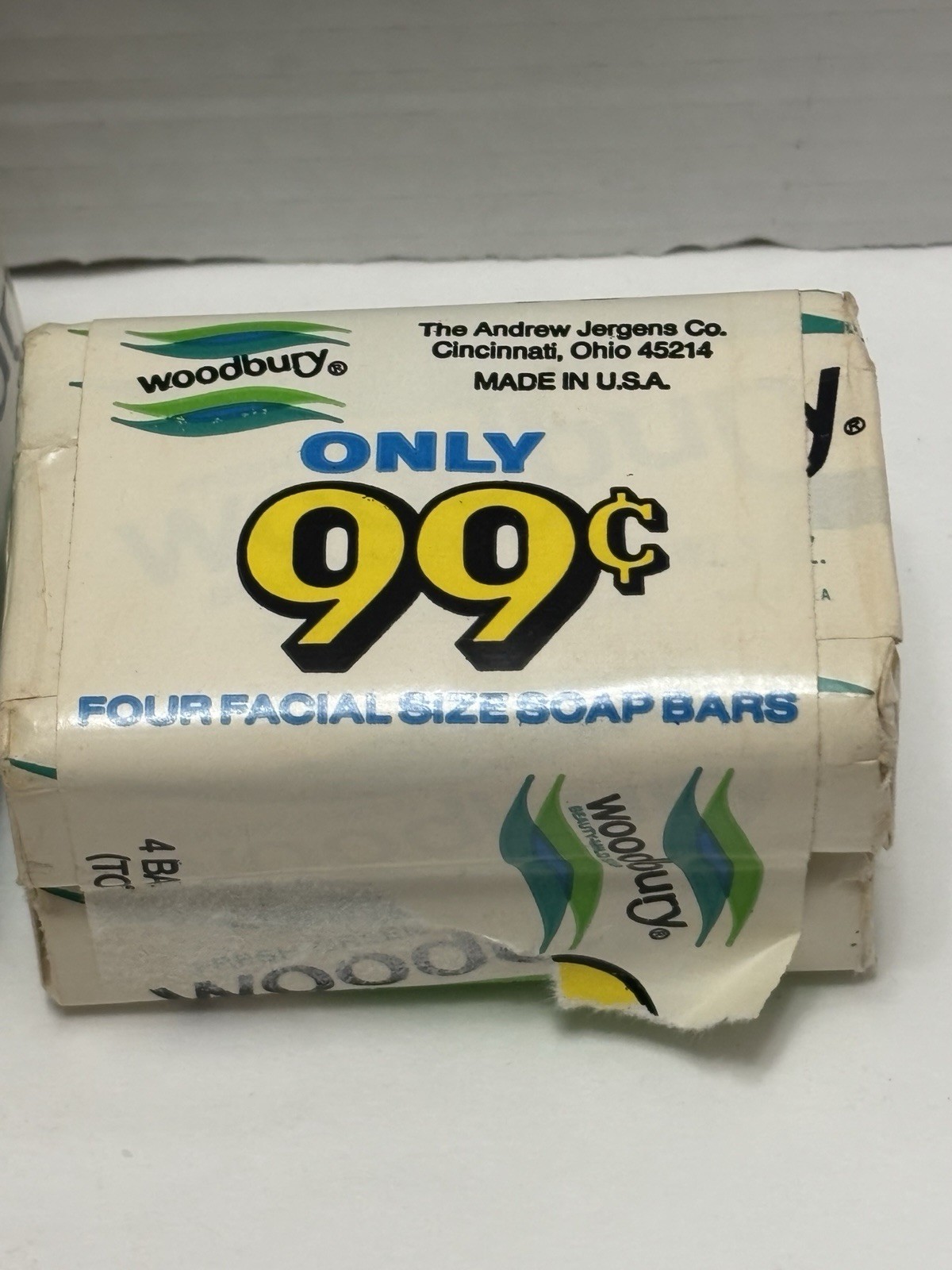 Vintage 4 Bars Woodbury Fresh Green Beauty-Mild Soap. New – Movie Prop 1970s USA