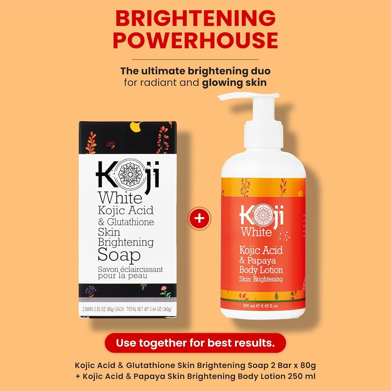 Anti-Aging Kojic Acid & Glutathione Soap – 2 Cleansing Bars, 5.64 oz Total