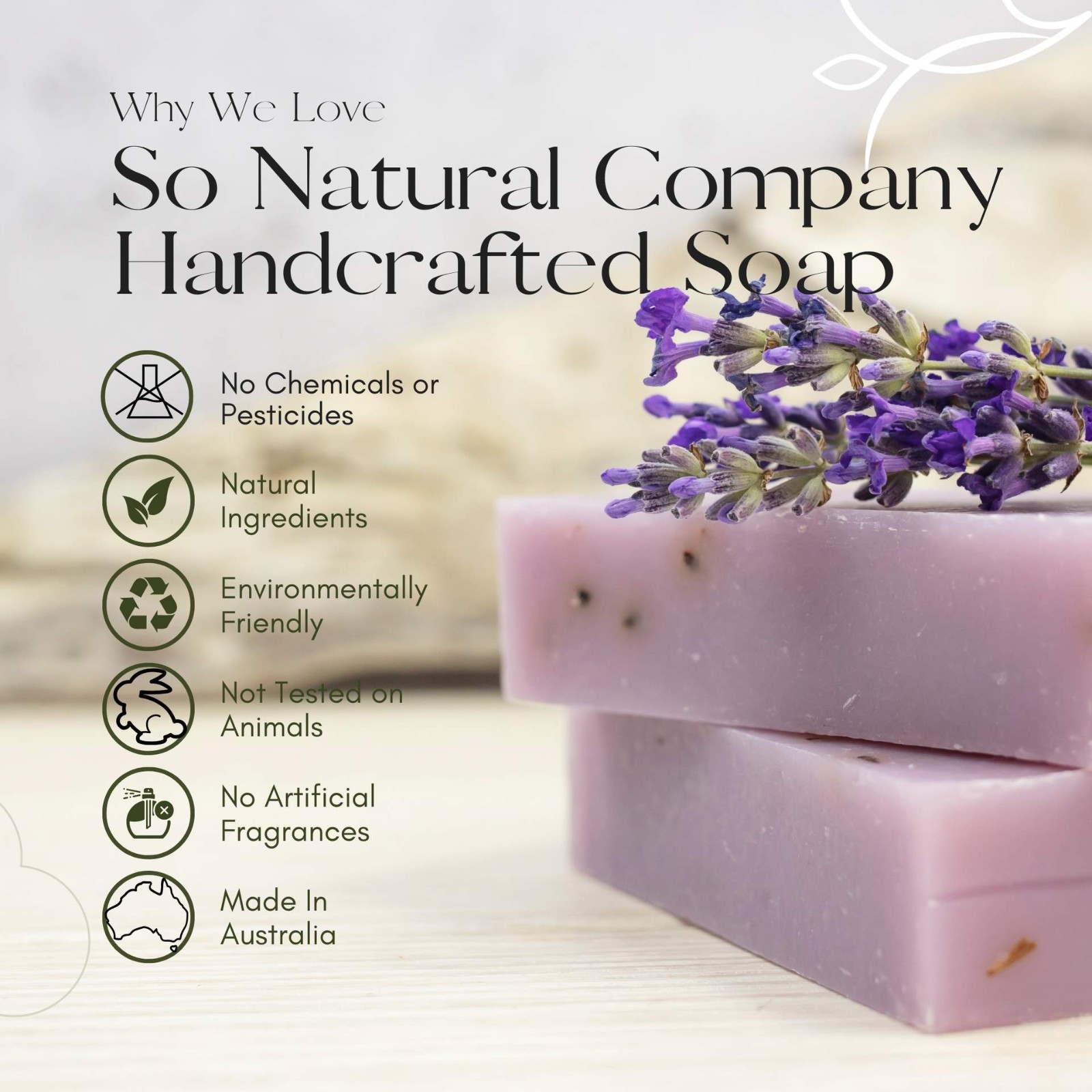 So Natural Handcrafted Soap Bars, Vegan & Goat’s Milk, Natural & Australian Made