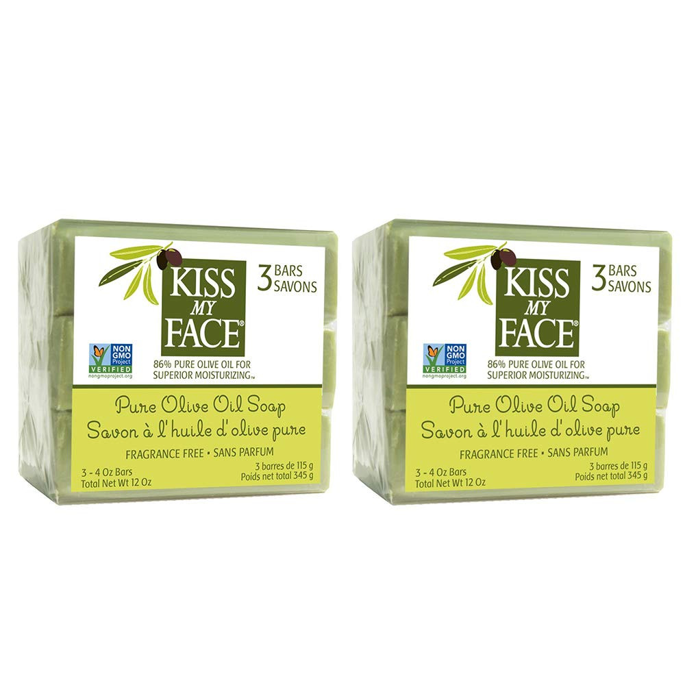 Naked Pure Bar Soap, Olive Oil, 3 Count, 6 Bars Total