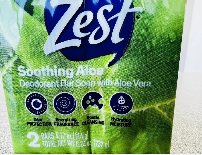 🐌 ZEST (2-BARS) 4.12 Oz. (116g) Bars ●SOOTHING ALOE● Deodorant Soap🫧.