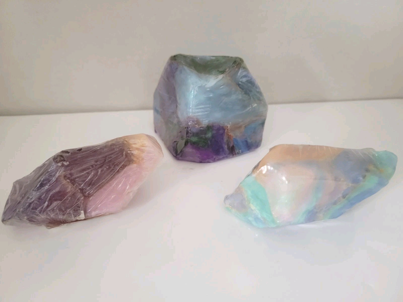 T.S. Pink Soap Rocks 4-6 oz Amethyst – White Opal – Opal 3 Set