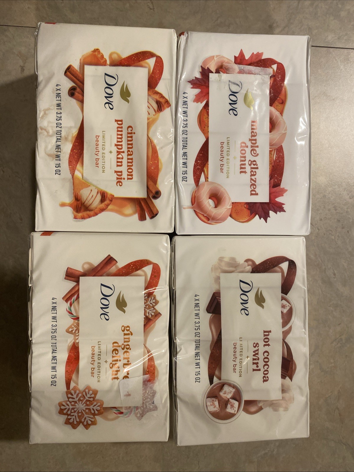 4x Dove Beauty Bar Limited Edition Multi-Pack (16 Soap Bars Total)