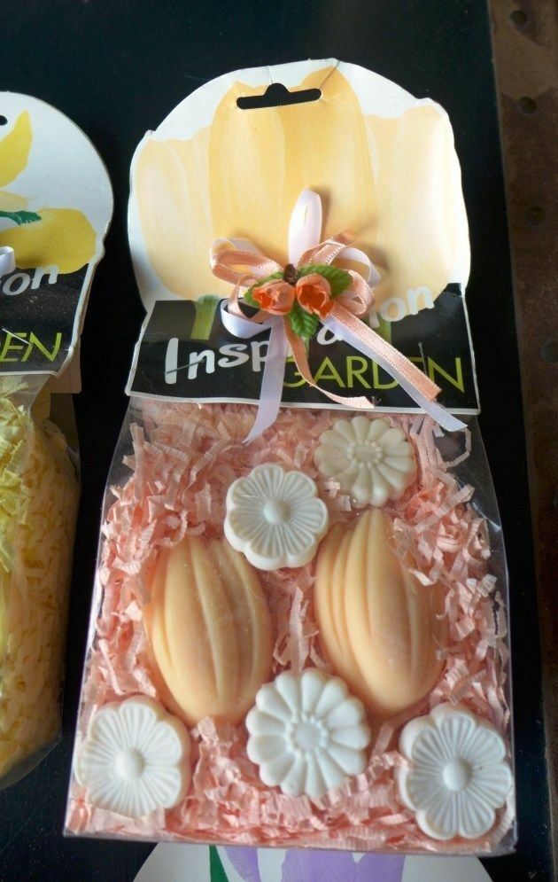 Flower Coconut Oil Garden Soaps in a Cute Package Yellow, Orange or Purple