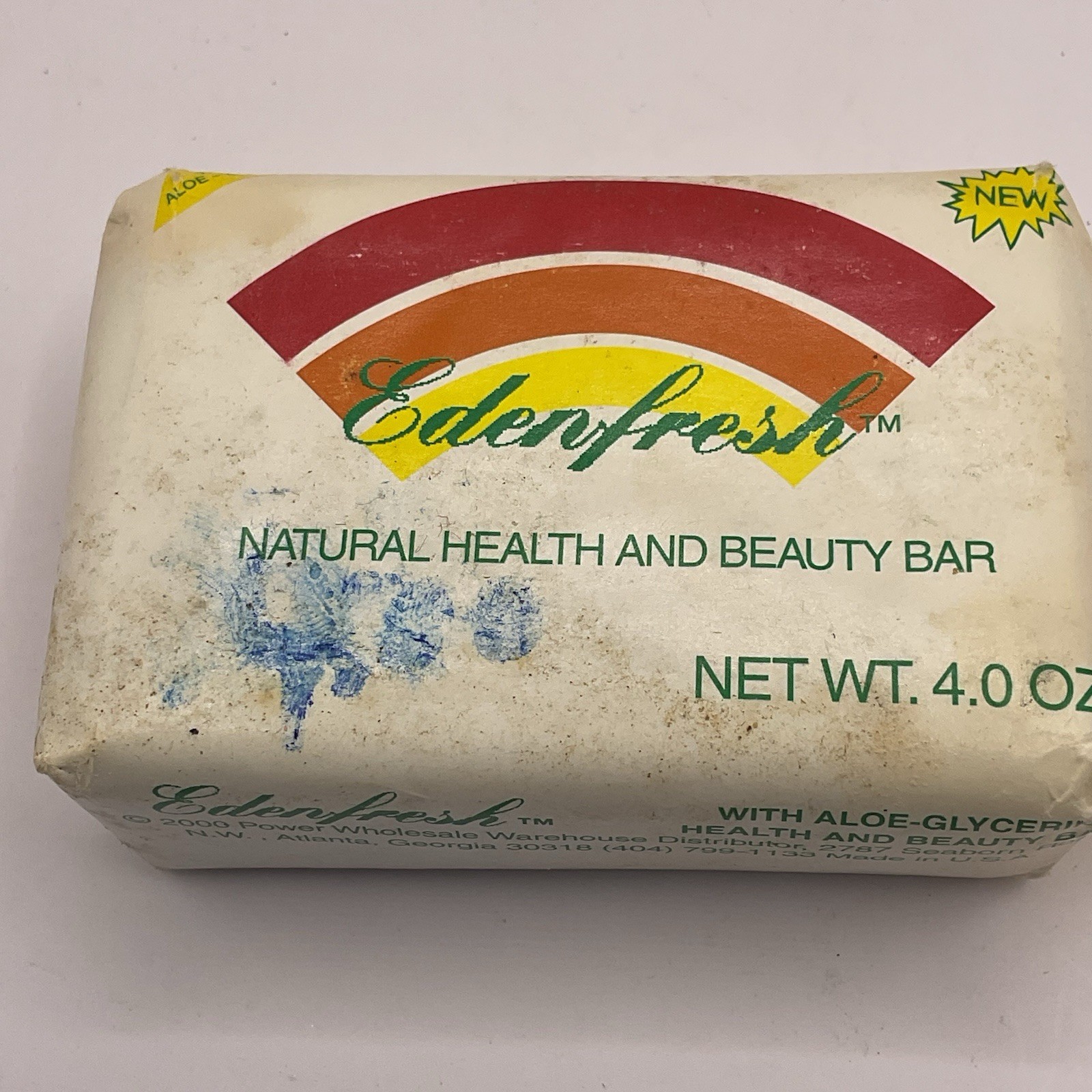 Edenfresh Beauty Bar Natural Health Vintage 2000 Face & Body Aloe & Glycerin