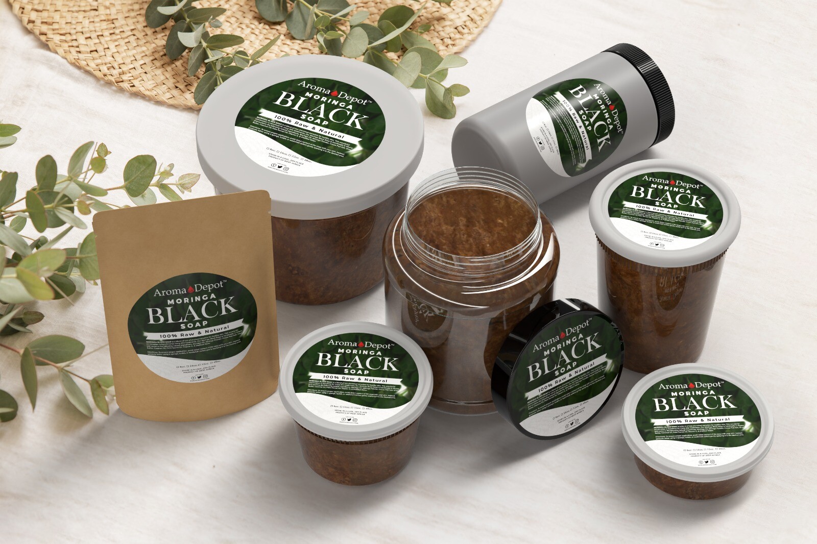 African Black soap PASTE 12 oz. Natural Soap Body & Face Wash For Acne Dark Spot