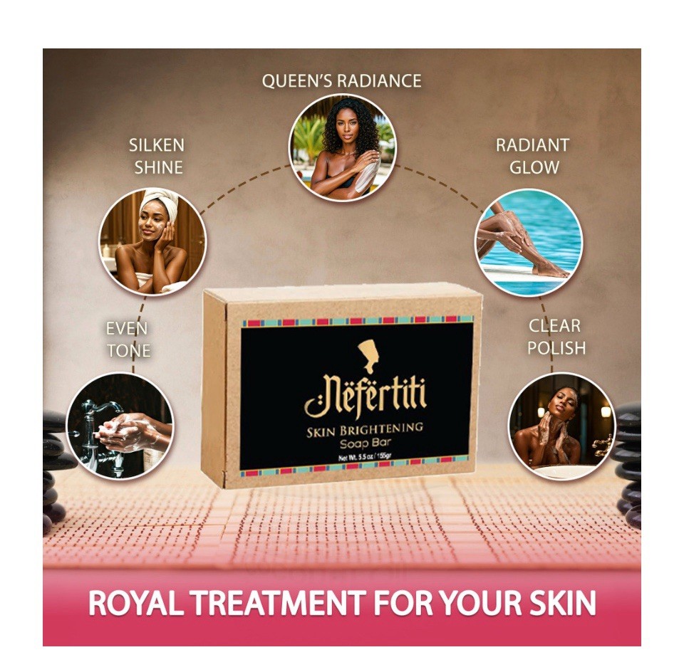 OKAY Nefertiti Skin Brightening Glycerin Soap Bar – 5.5 oz / 155 gr