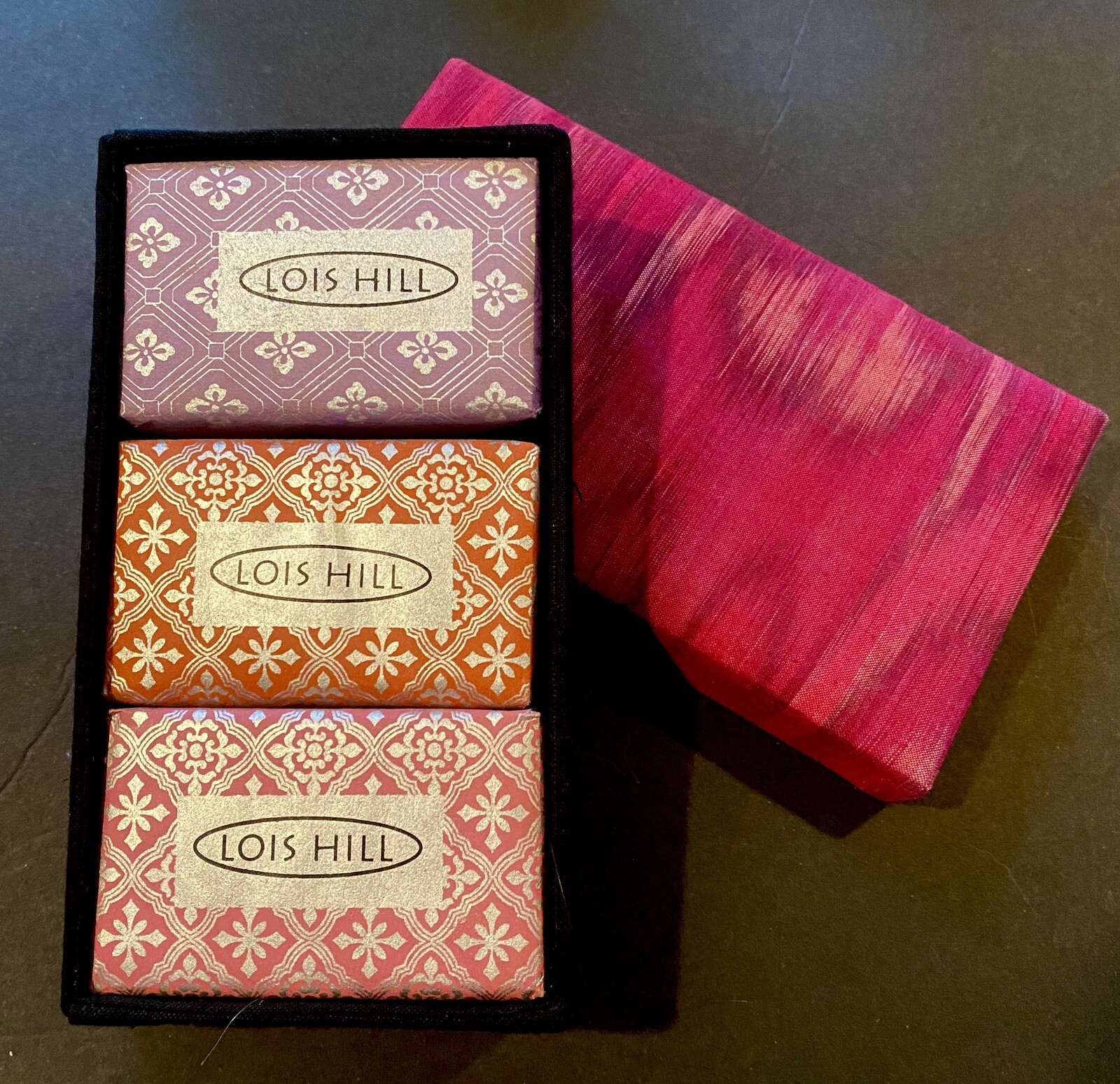 Lois Hill Jewelry 3 Bar Soap Set Indian Spice~Jaipur Wildflower~Rajasthan Sunset