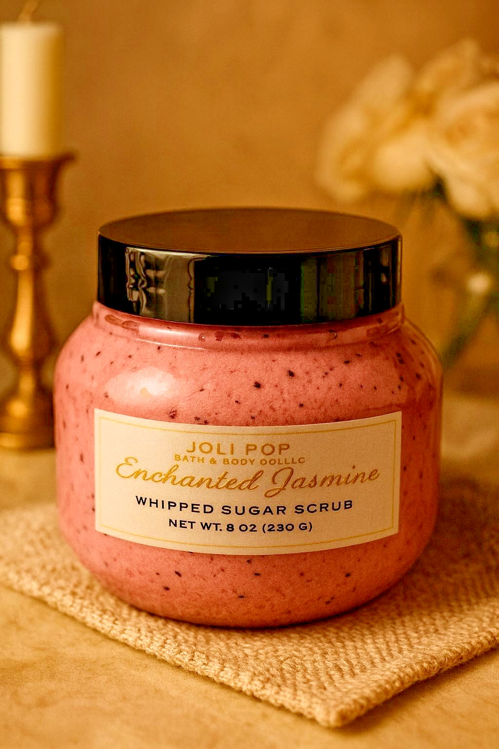Enchanted Jasmine Whipped Sugar Scrub 8 oz Luxurious Floral Exfoliating