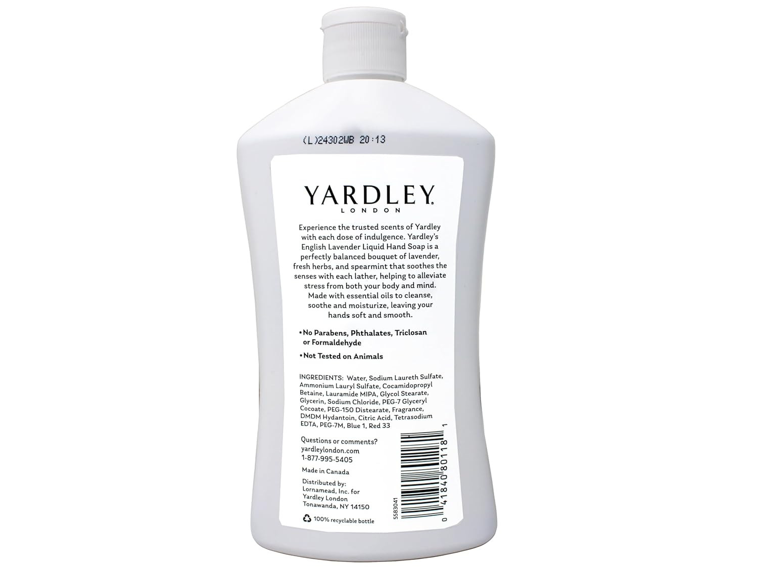 Yardley London Liquid Hand Soap – English Lavender – 16 Fl Oz (Pack of 2)