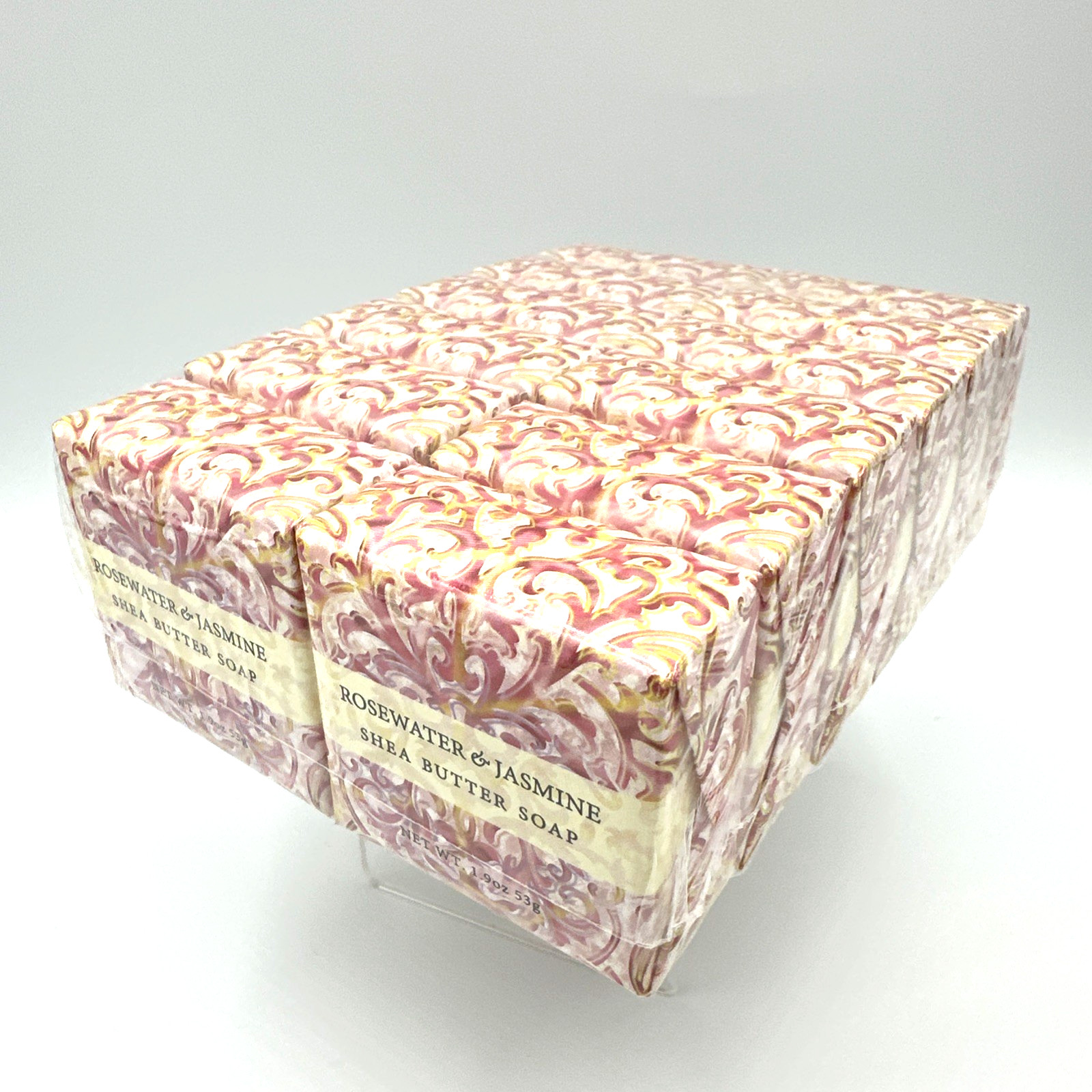 Greenwich Bay Rosewater & Jasmine Shea Butter Soap Lot Of 12 Bars/1.9oz Each