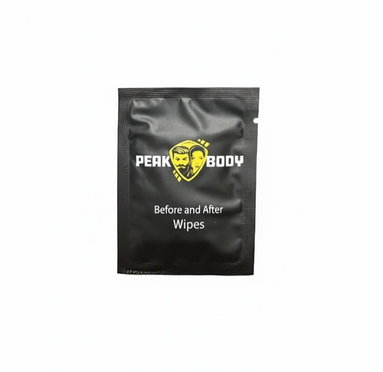 PeakBody Before and After Individually Wrapped Hygiene Body Wipes (50 Count)