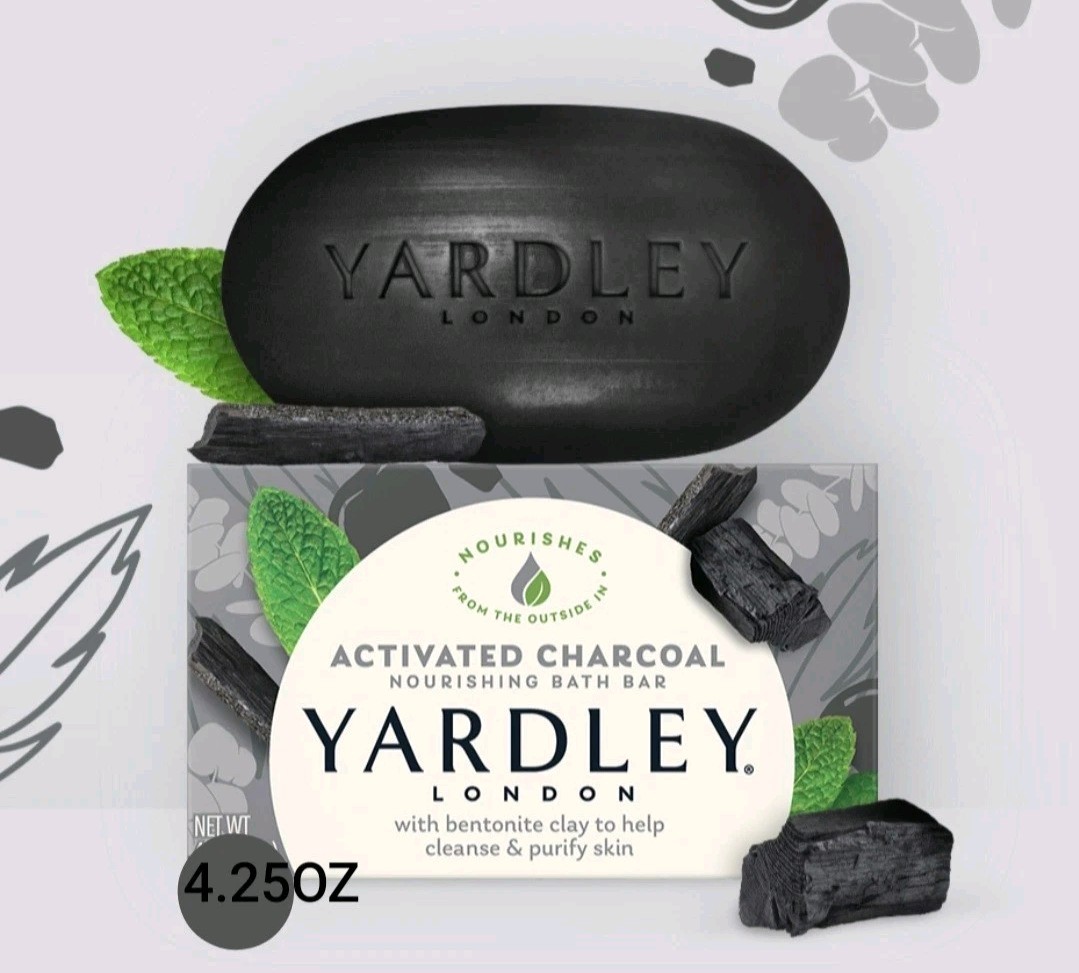 § YARDLEY LONDON 4.25 Oz. 🪨🫧 ●ACTIVATED CHARCOAL● 🪨🫧 ≈Nourishing≈ Bath Bar.