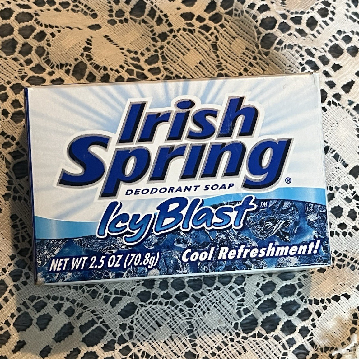 Irish Spring Icy Blast Deodorant Soap Bar, Cool Refreshment Travel Size 2.5 oz