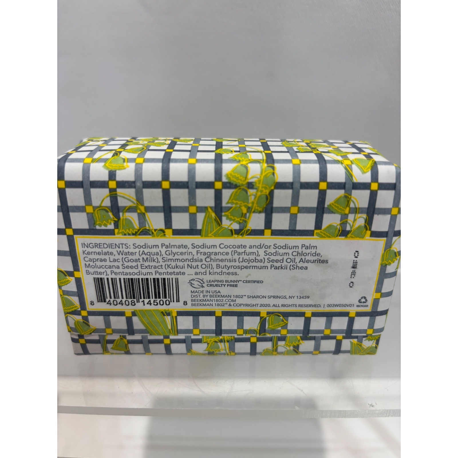 Beekman 1802 Bar Soap Womens 9oz White Lily of the Valley Goat Milk Floral
