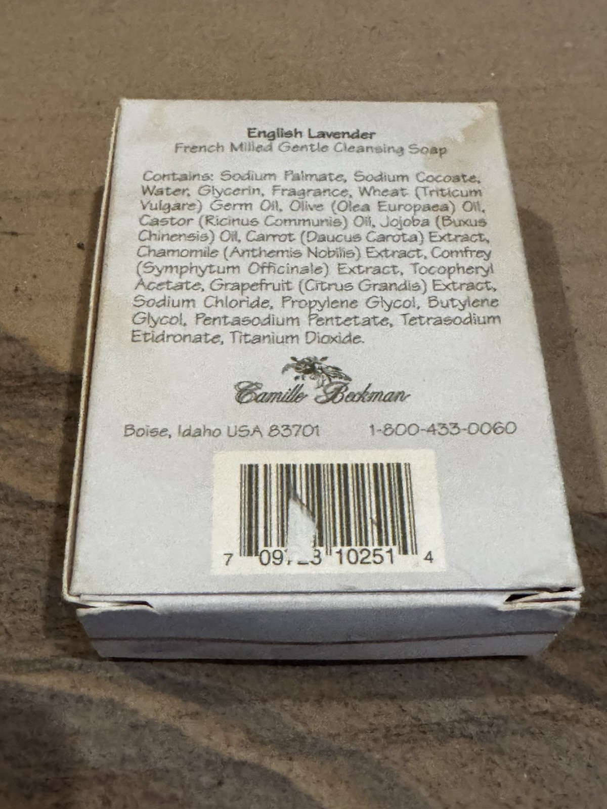 Camille Beckman English Lavender French Milled Gentle Cleansing Soap 3.75oz