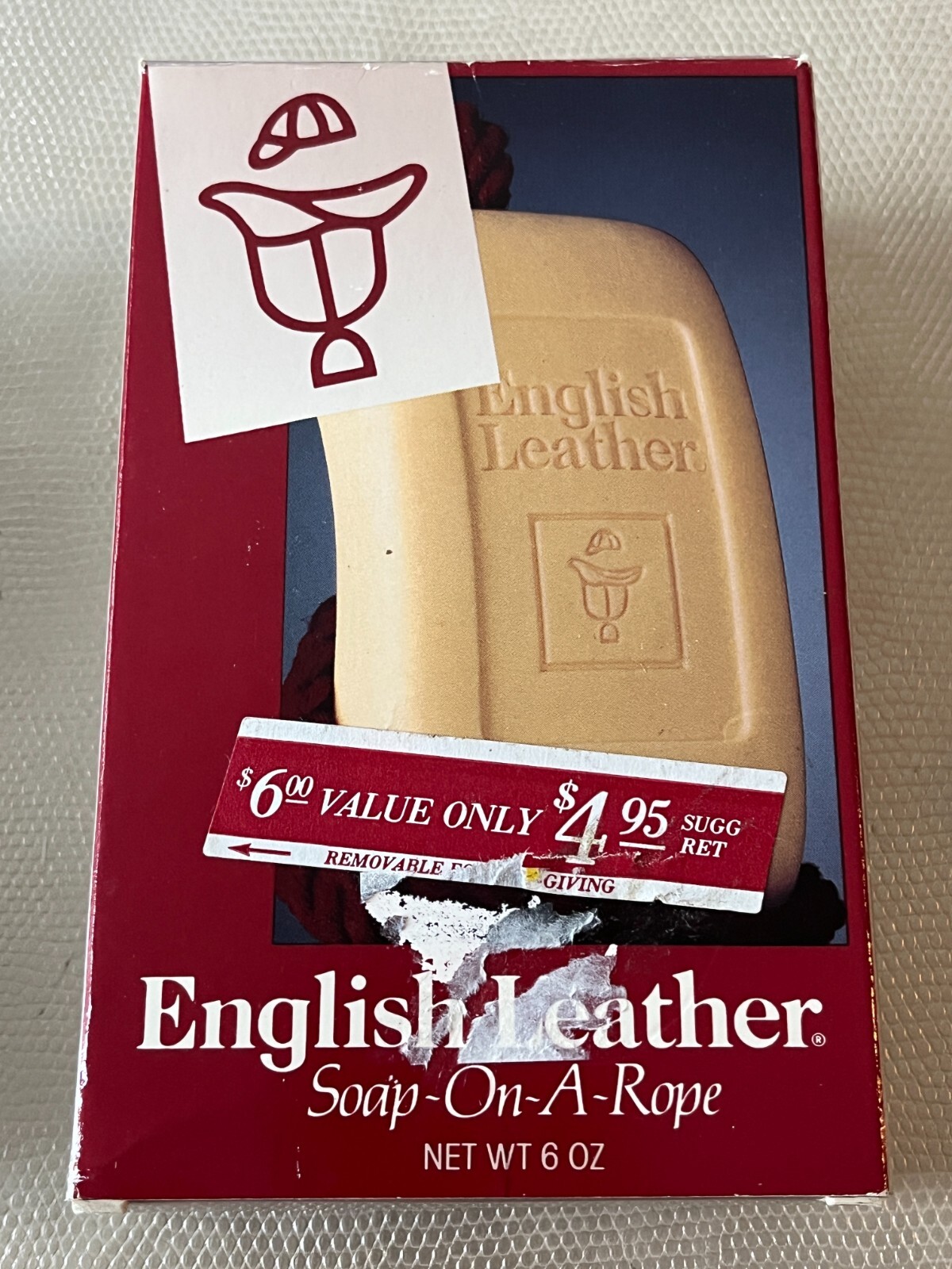 Vintage English Leather Soap on a Rope & Hair Dressing Tube BRAND NEW OLD STOCK
