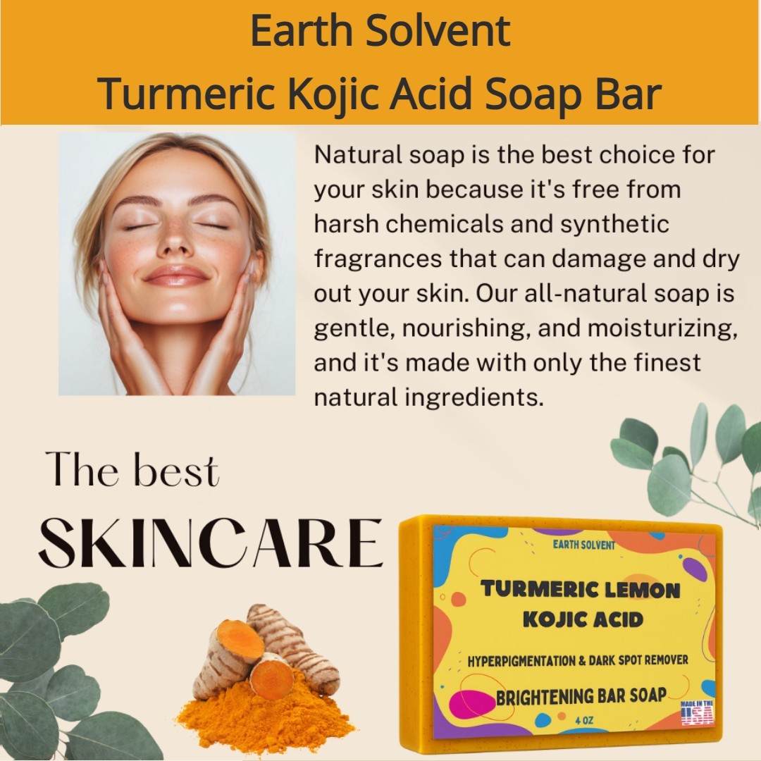 Kojic Acid Soap Dark Spot Whitening Turmeric Skin Bleaching Lightening 4oz – 3PK