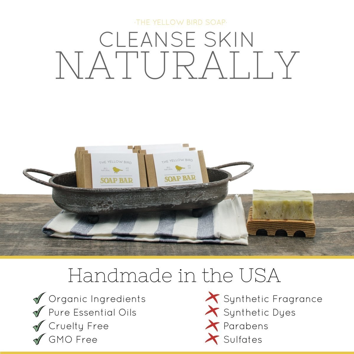 Natural Neem Soap with Geranium & Lemongrass – Ideal for Sensitive Skin (4.5 oz)