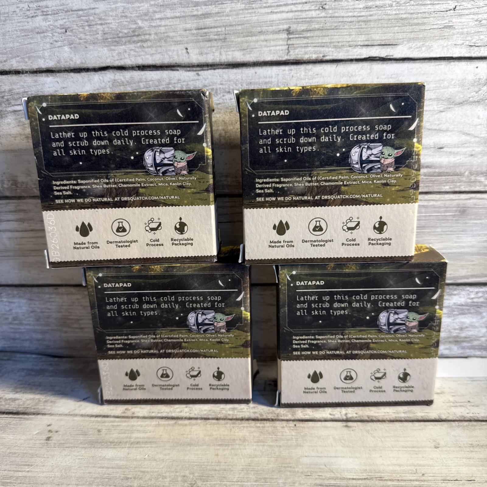 Lot Of 4 Dr. Squatch Limited Edition Zen Cleanse Star Wars Men’s Natural Soap