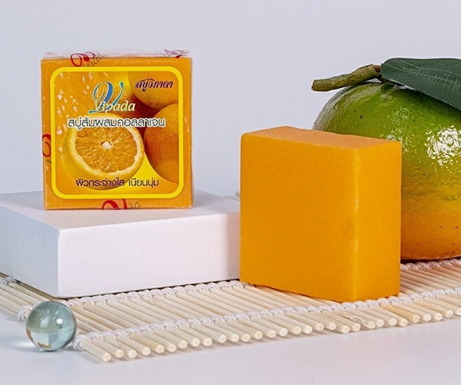 12x65g VIPADA Orange & Collagen Soap Natural Herbal Bright & Smooth Body Skin