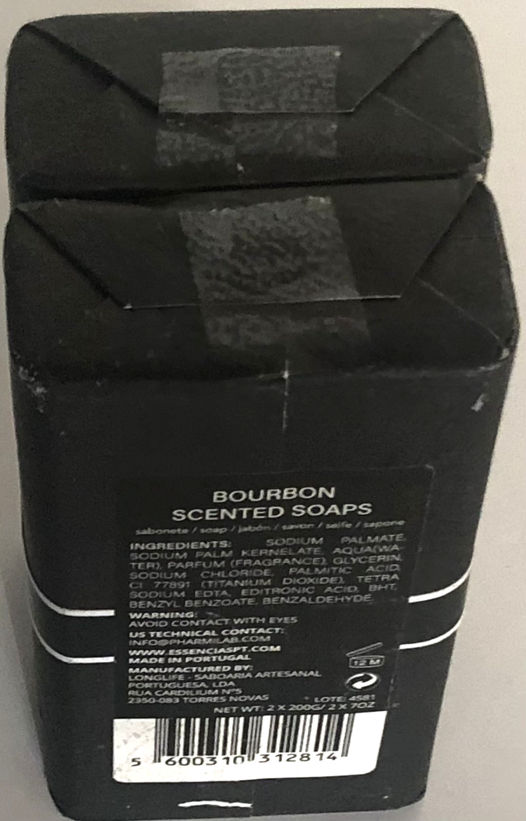Essencias de Portugal Bourbon Scented Soap Set of 2x 200g 7 Oz Each
