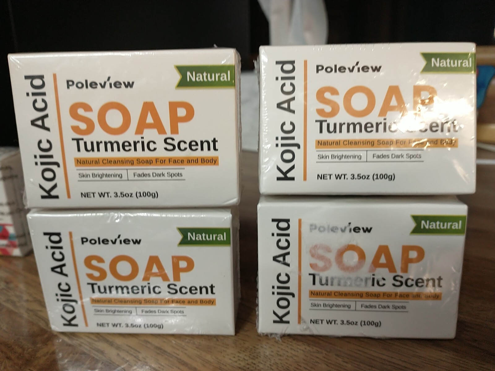 4 Natural Kojic Acid Soap for Hyperpigmentation – Turmeric Soap 3.5oz