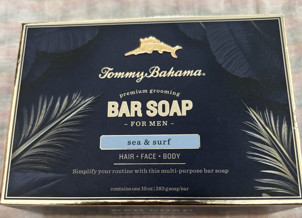Tommy Bahama Sea Surf Men’s Luxury Jumbo Bar Soap 10 oz for Hair, Face Body