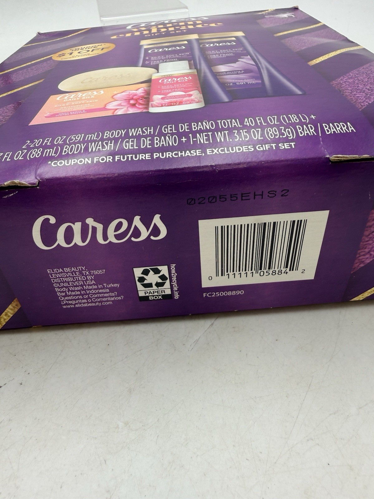Caress Warm Embrace Bodywash and Bar Soap Skincare Gift Set 4 Piece NEW OPEN BOX