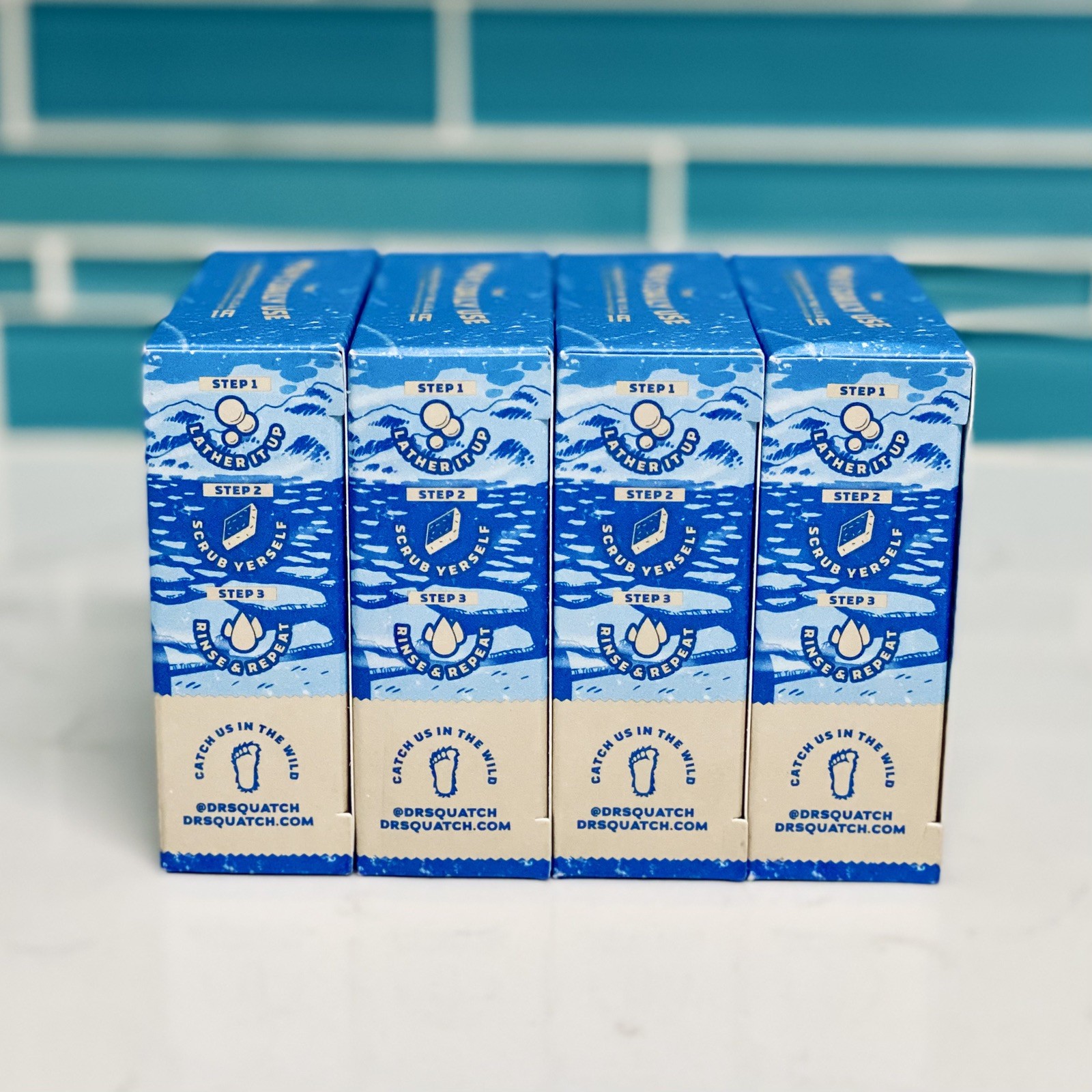 Lot Of 4 Dr. Squatch Polar Rush Mens Natural Bar Soap Limited Edition Rare 5 oz