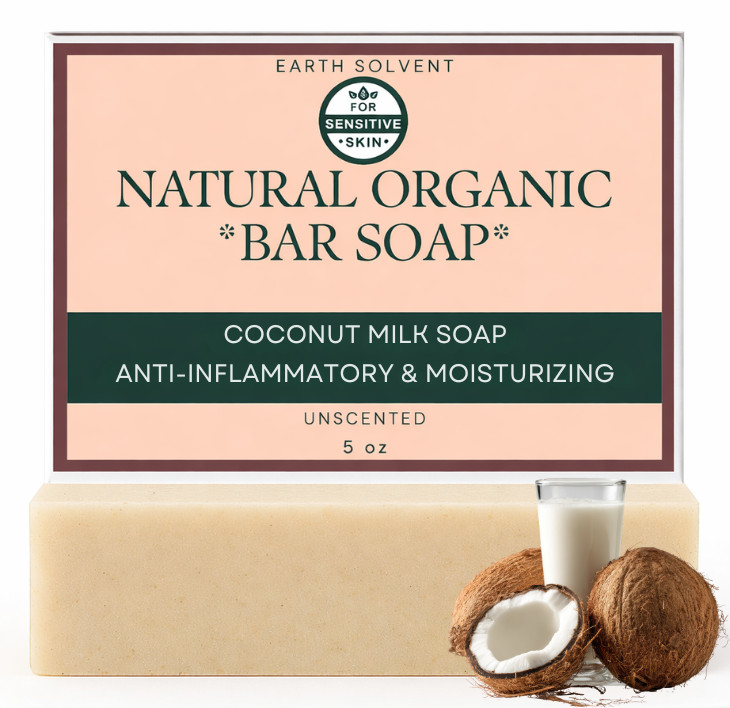 Coconut Milk Soap Bar 5oz Natural Cold Process | Anti-Inflammatory, Moisturizing