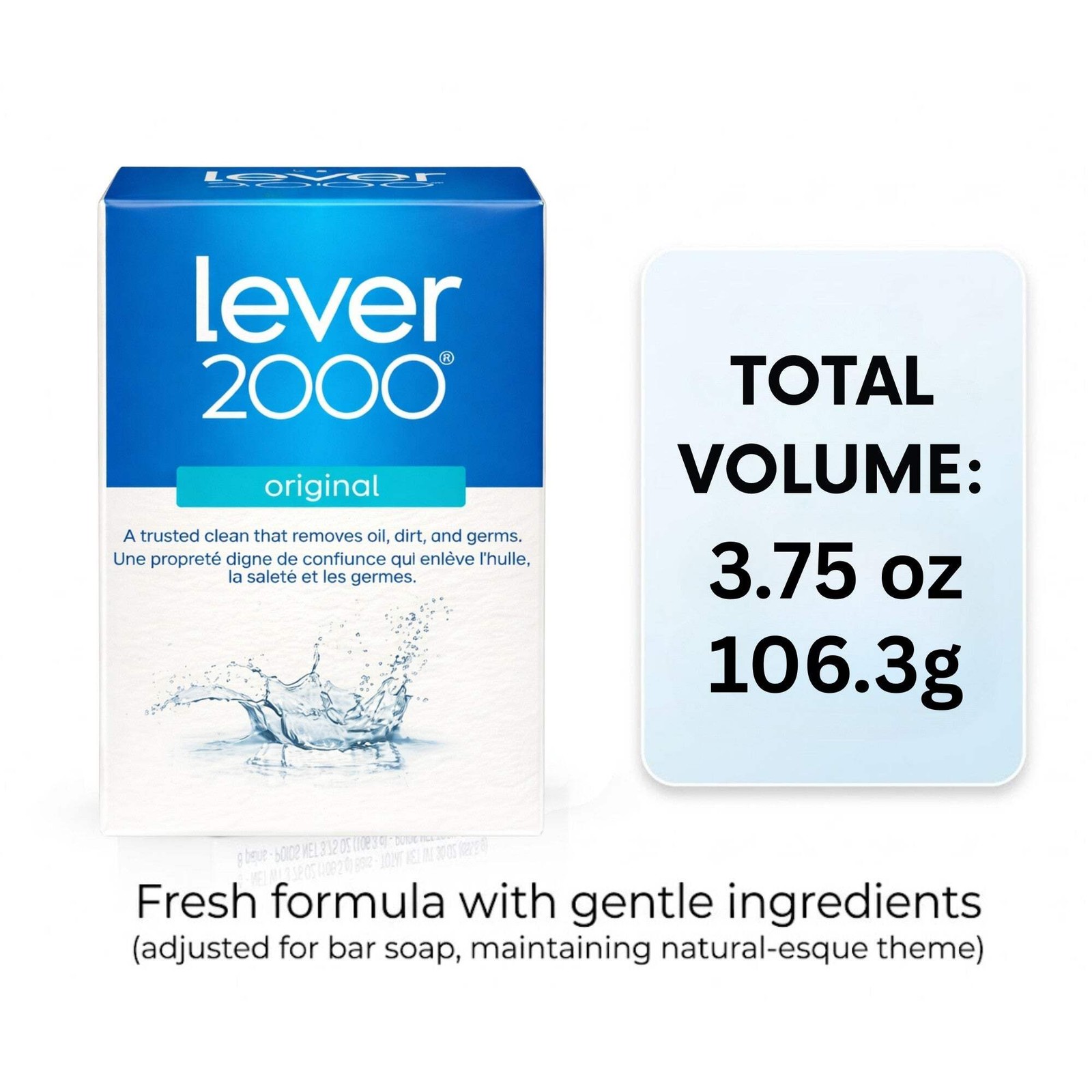 3.75 oz Lever 2000 Original Bar Soap Deep Clean Refreshing Scent