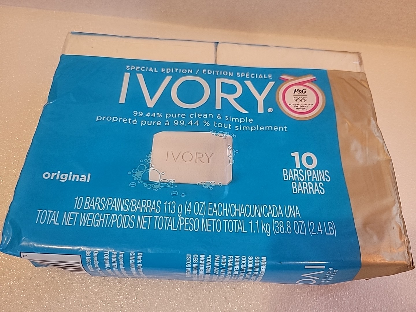 Original Ivory Bar 10 Soap 99.44% Pure Clean & Simple Special Edition