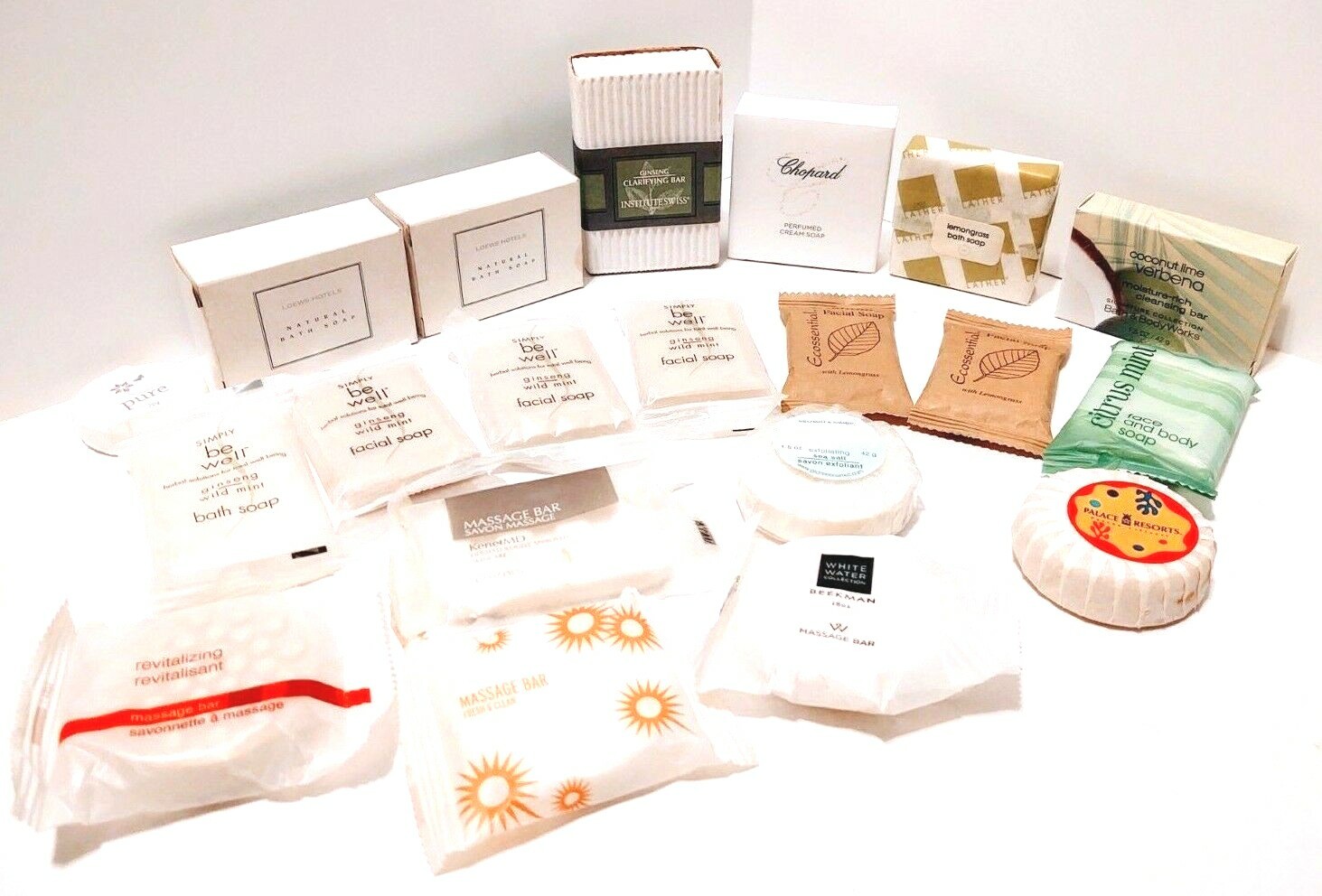 Bath Body Be Well Kenet MD Chopard Travel Soap lot 20 bars Assorted