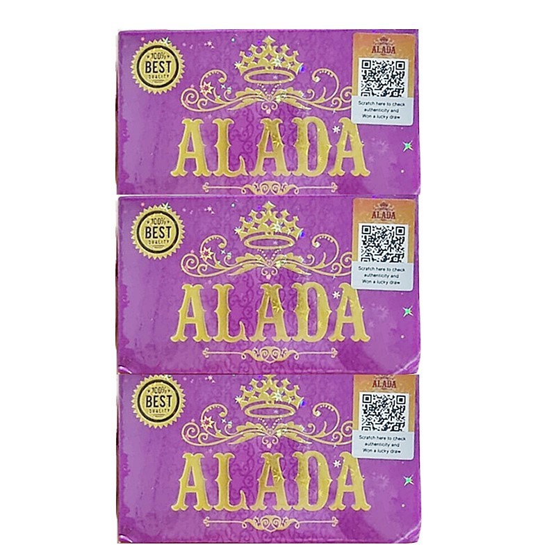 3xSoap ALADA Whitening 160g Skin Brightening Cleansing Bar Natural Herb Formula