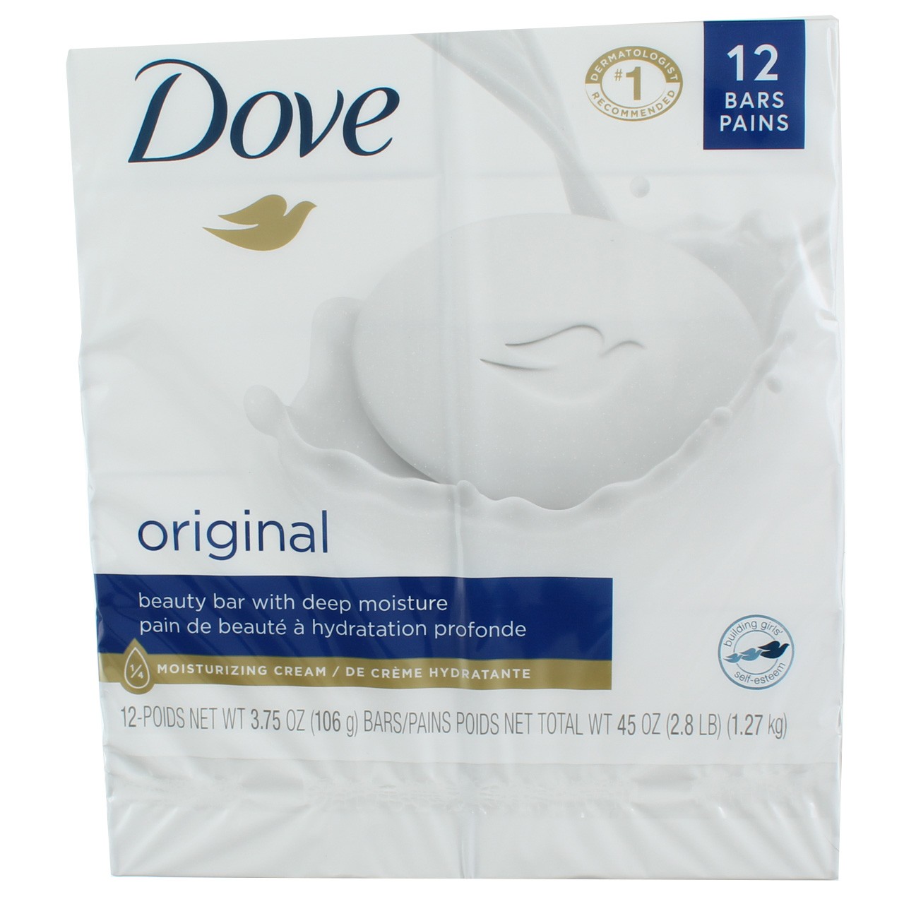 Dove Original Moisturizer Cream Bars, Original, 3.75 oz, 12 Ct
