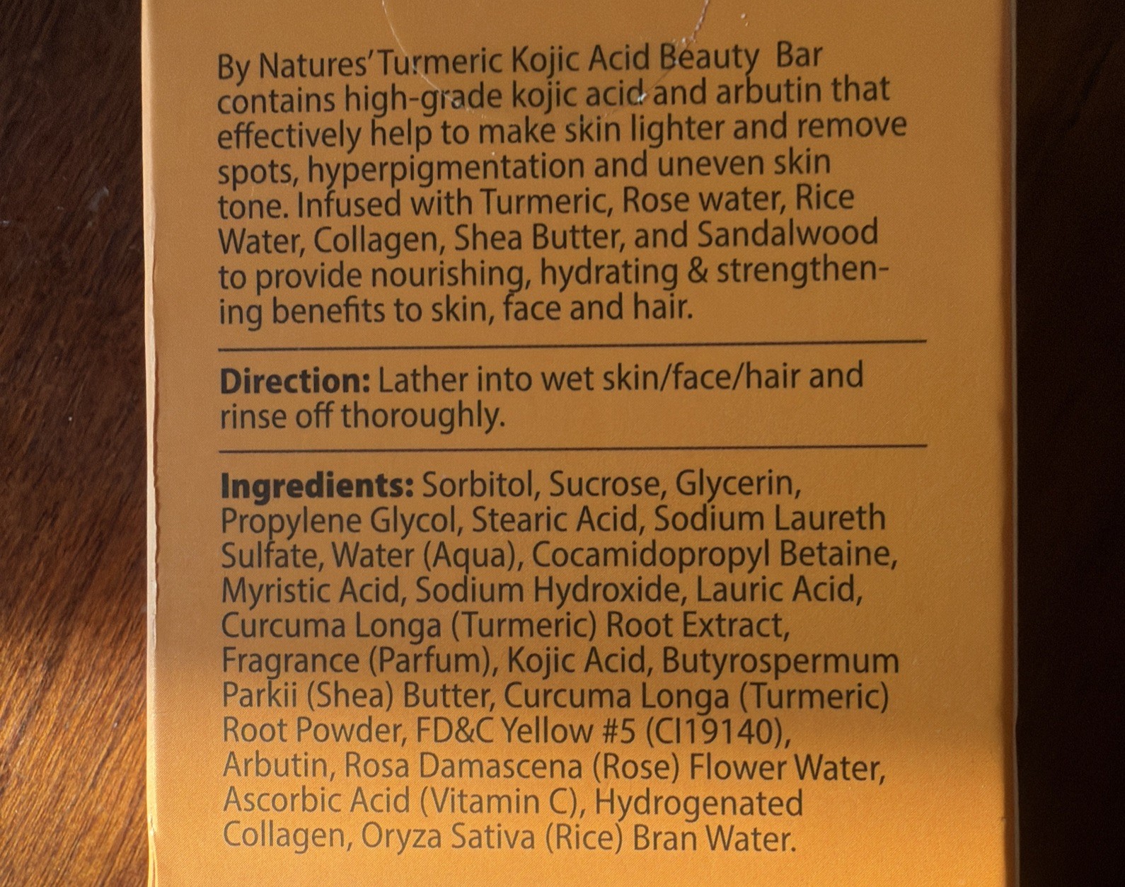 NATURES Turmeric Kojic Acid Beauty Soap & Shampoo Bar For Face, Skin, & Hair