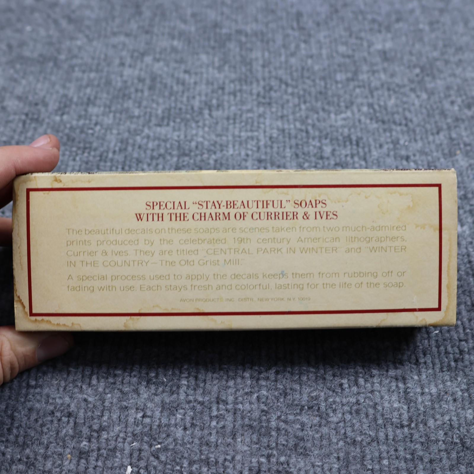 Vintage Avon 1876 Winterscapes Currier & Ives Fragranced Soaps Set 2 Bars 6oz