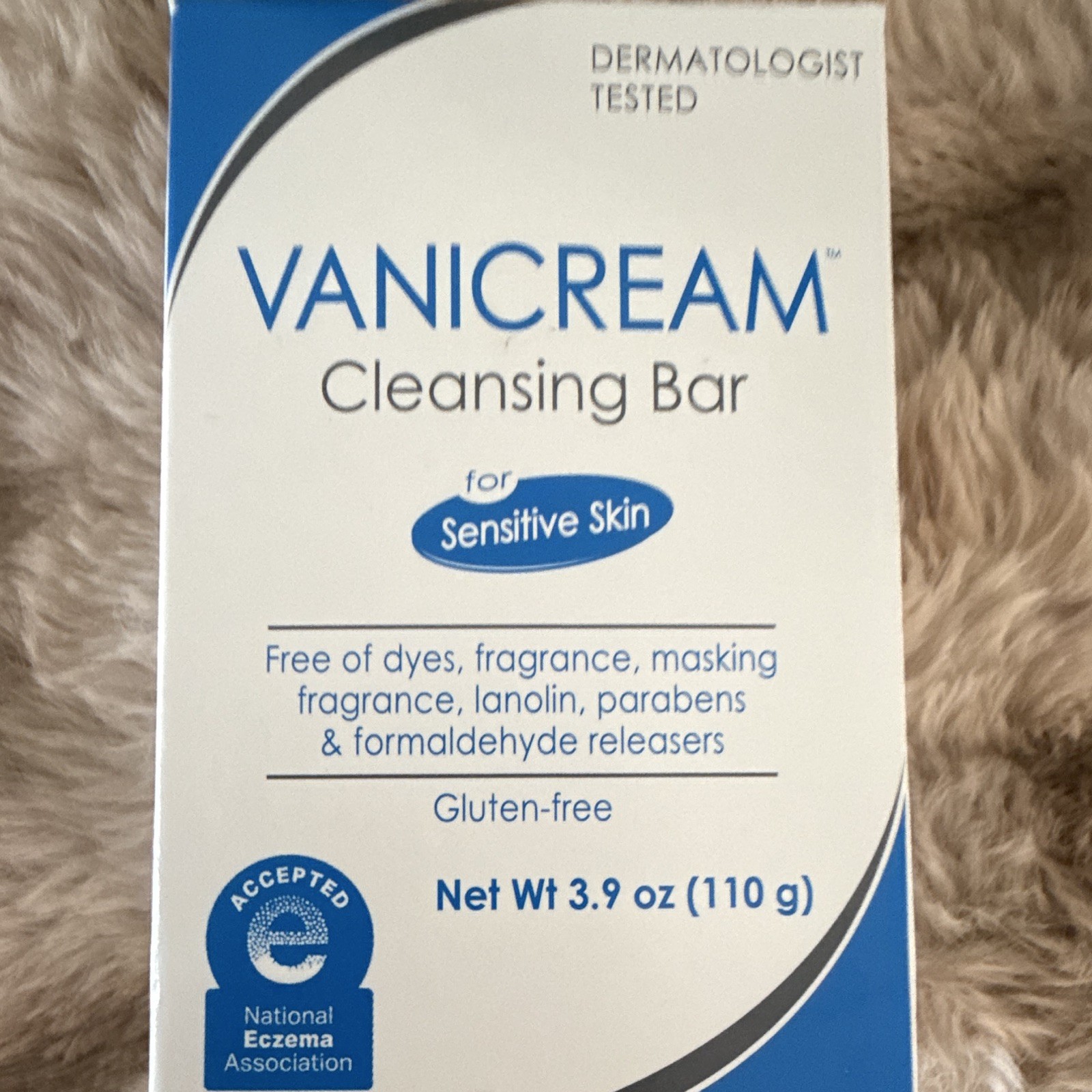 Vanicream Cleansing Bar Soap Sensitive Skin Fragrance-Free Gluten-Free 3.9 oz