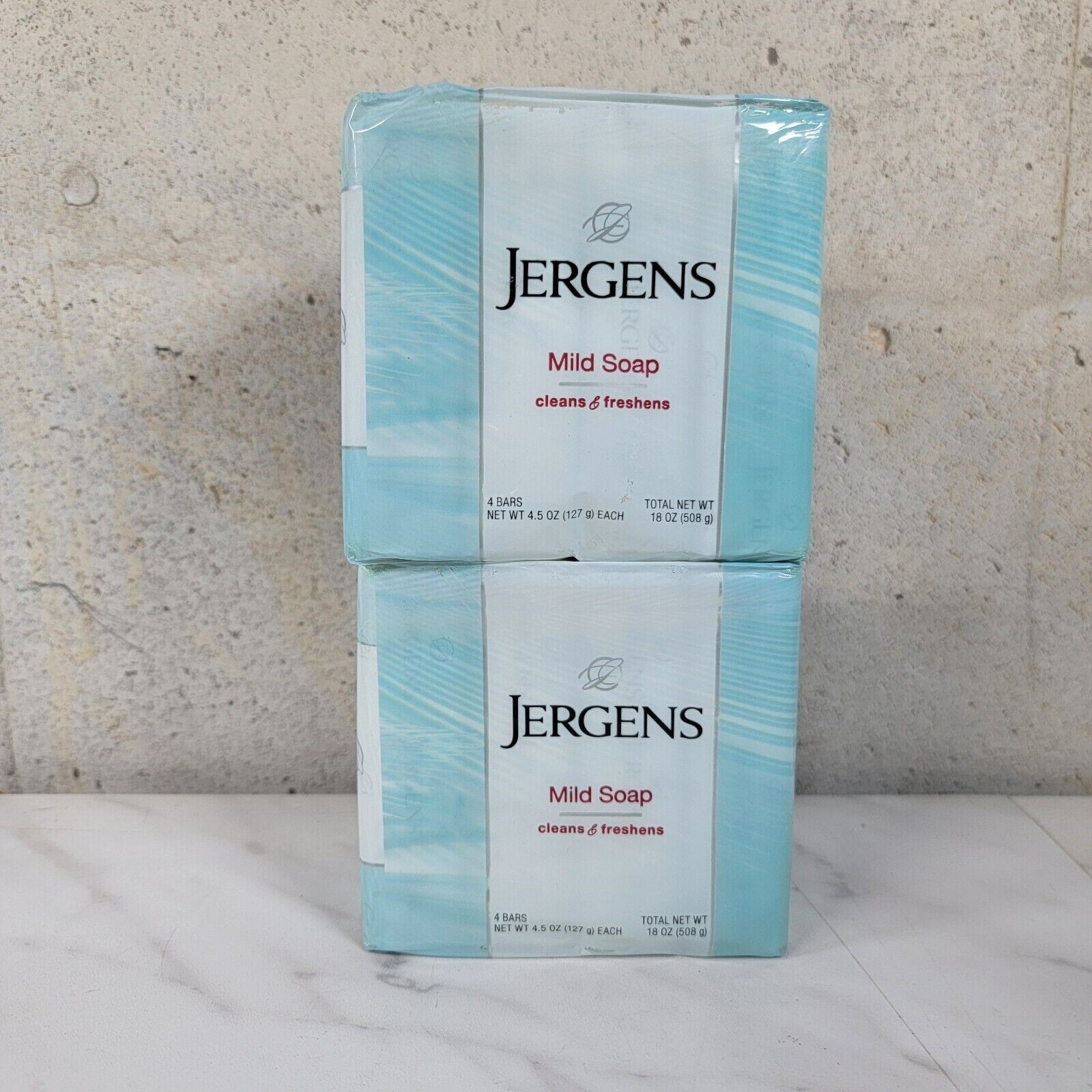 Jergens Bar Soap Mild Cleansing Fresh 8 Full Size Bars LOT Gentle Classic Clean