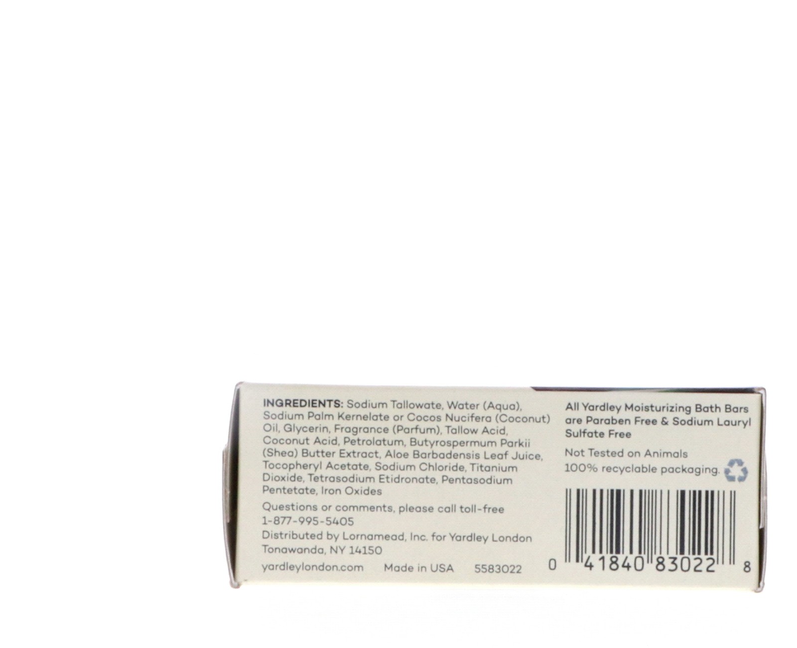 Yardley Creamy Coconut Bath Bar, 4.25 oz 2 Pack