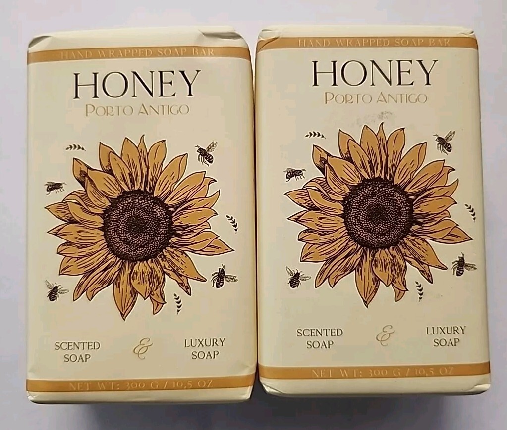 Porto Antigo HONEY Luxury BAR SOAP Scented LOT OF 2 – 10.5 oz EACH
