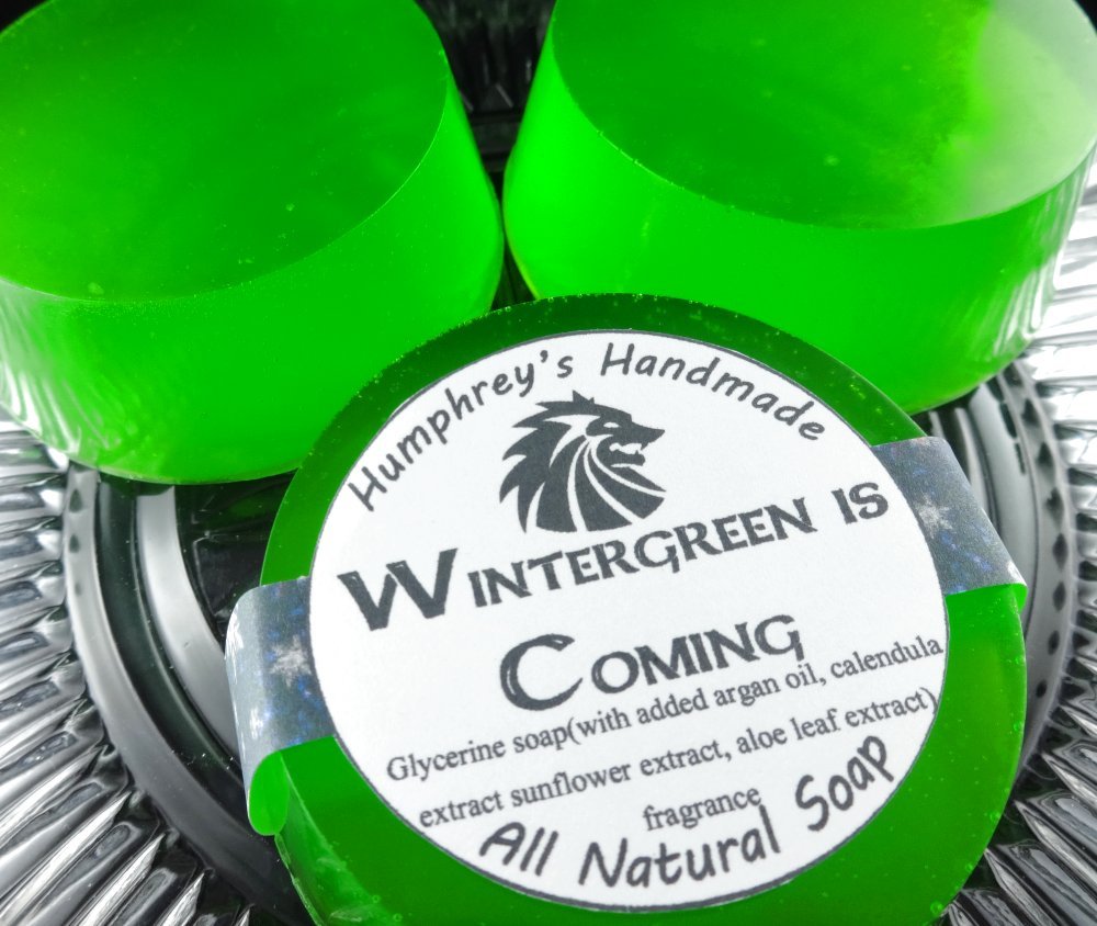 WINTERGREEN IS COMING Mint Soap Shave Shampoo Unisex Glycerin Essential Oil Mens