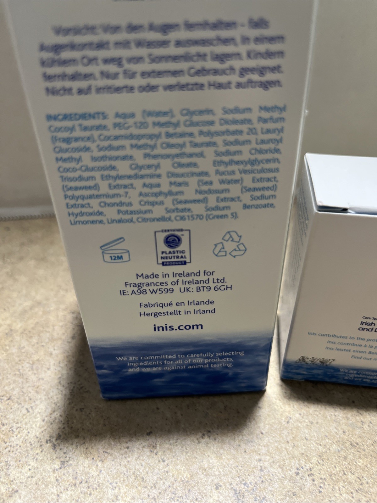 Inis Energy Of The Sea Bath&Shower Gel 7oz Sealed & Sea Mineral Soap3.5oz New