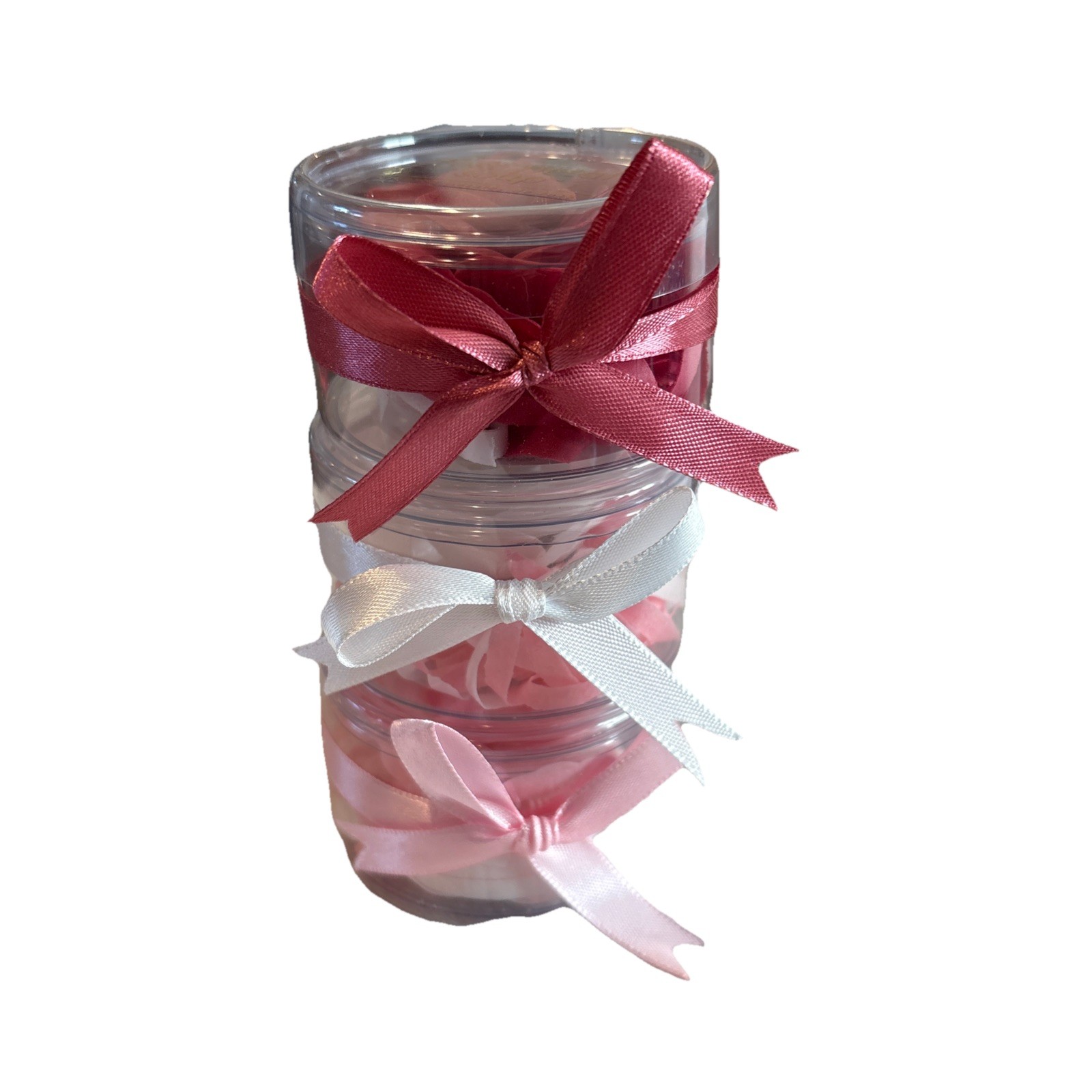 GiftCraft Rose Petal Rose Soap White Pink and Red 2”Each, Pack of 3