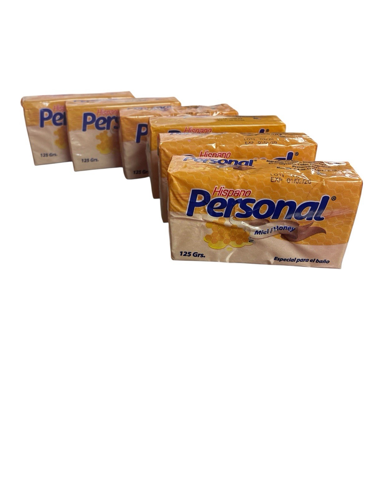 Hispano Personal Miel/Honey Bar Soap 125 Gram – Pack of 6