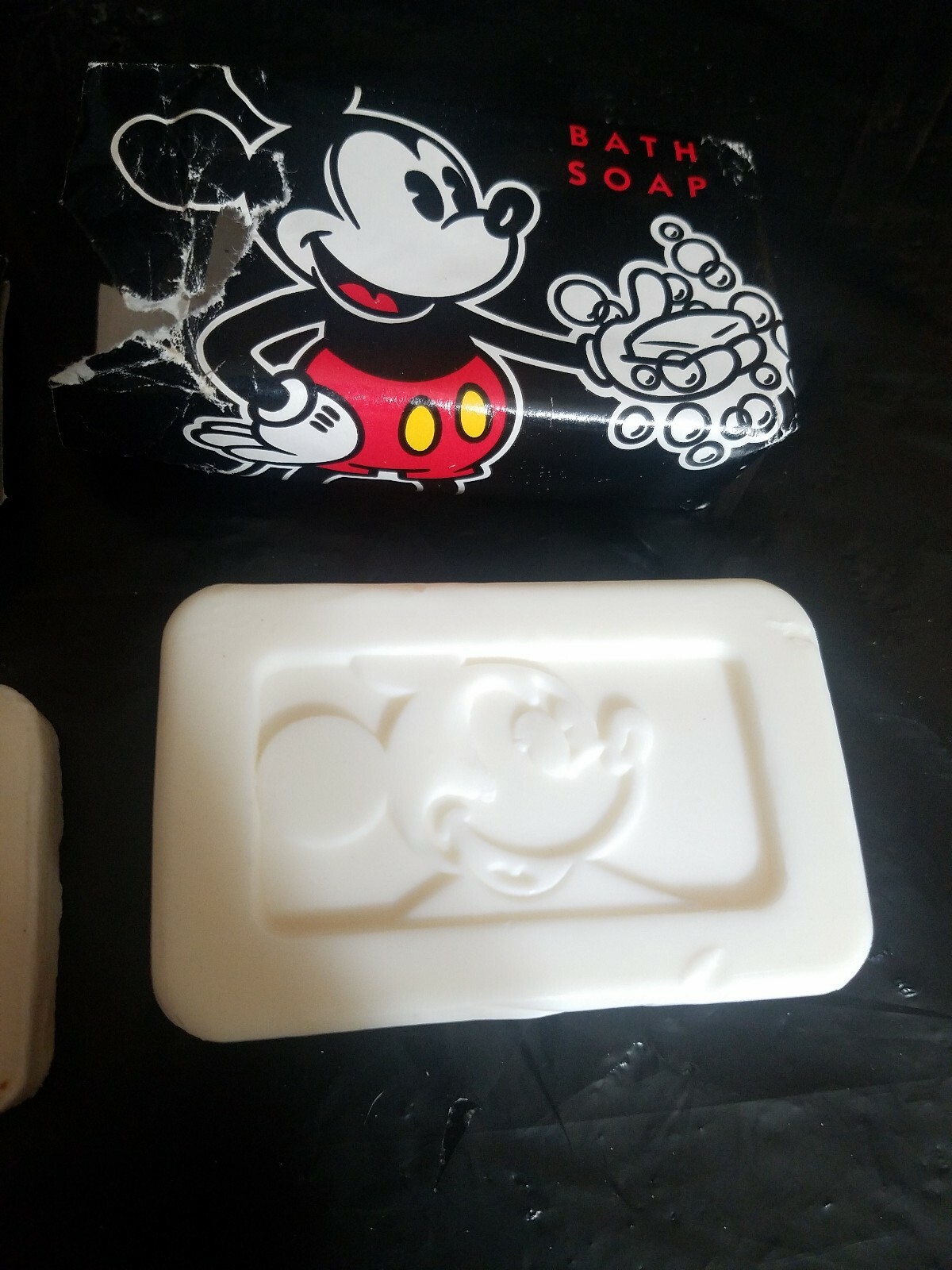 Vintage 1955 Mickey Mouse 2 Bath Soap & 1 Facial Soap 3 Total
