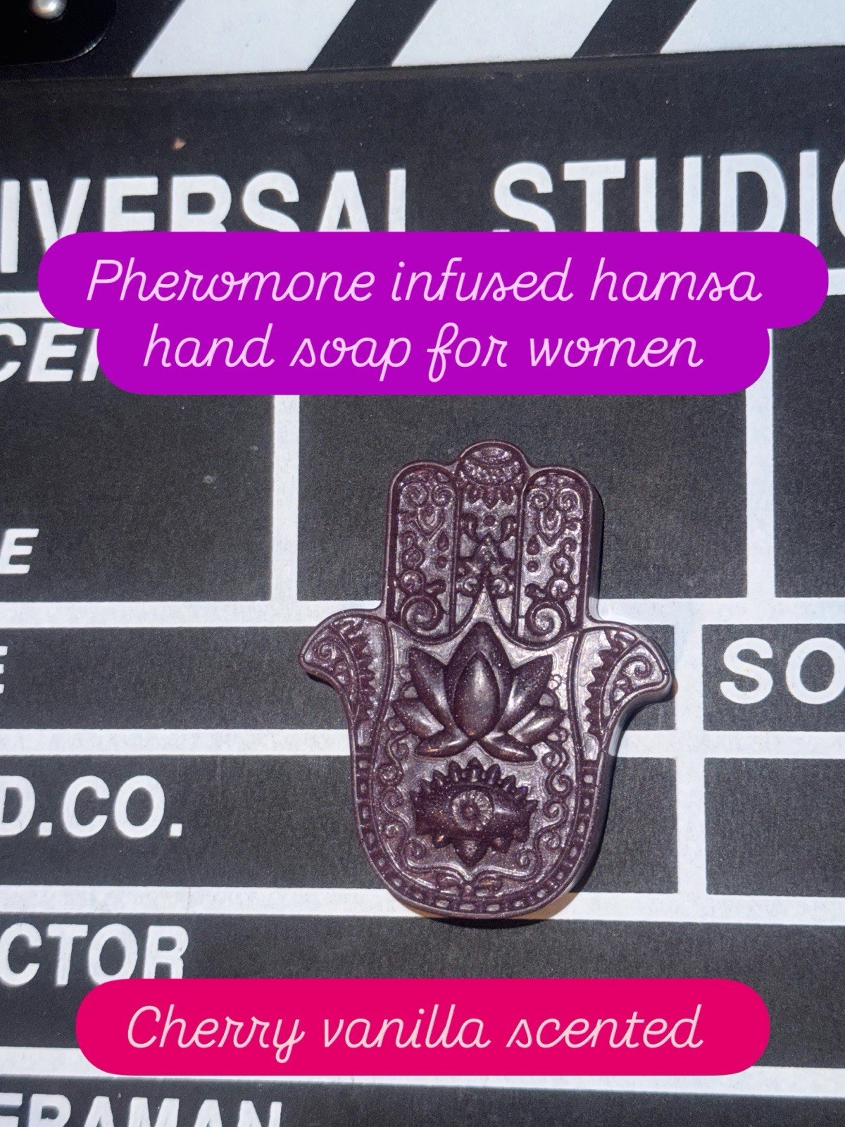 Pheromone Infused Soap For Women Cherry Vanilla – (Hamsa Hand) Attraction 2pc