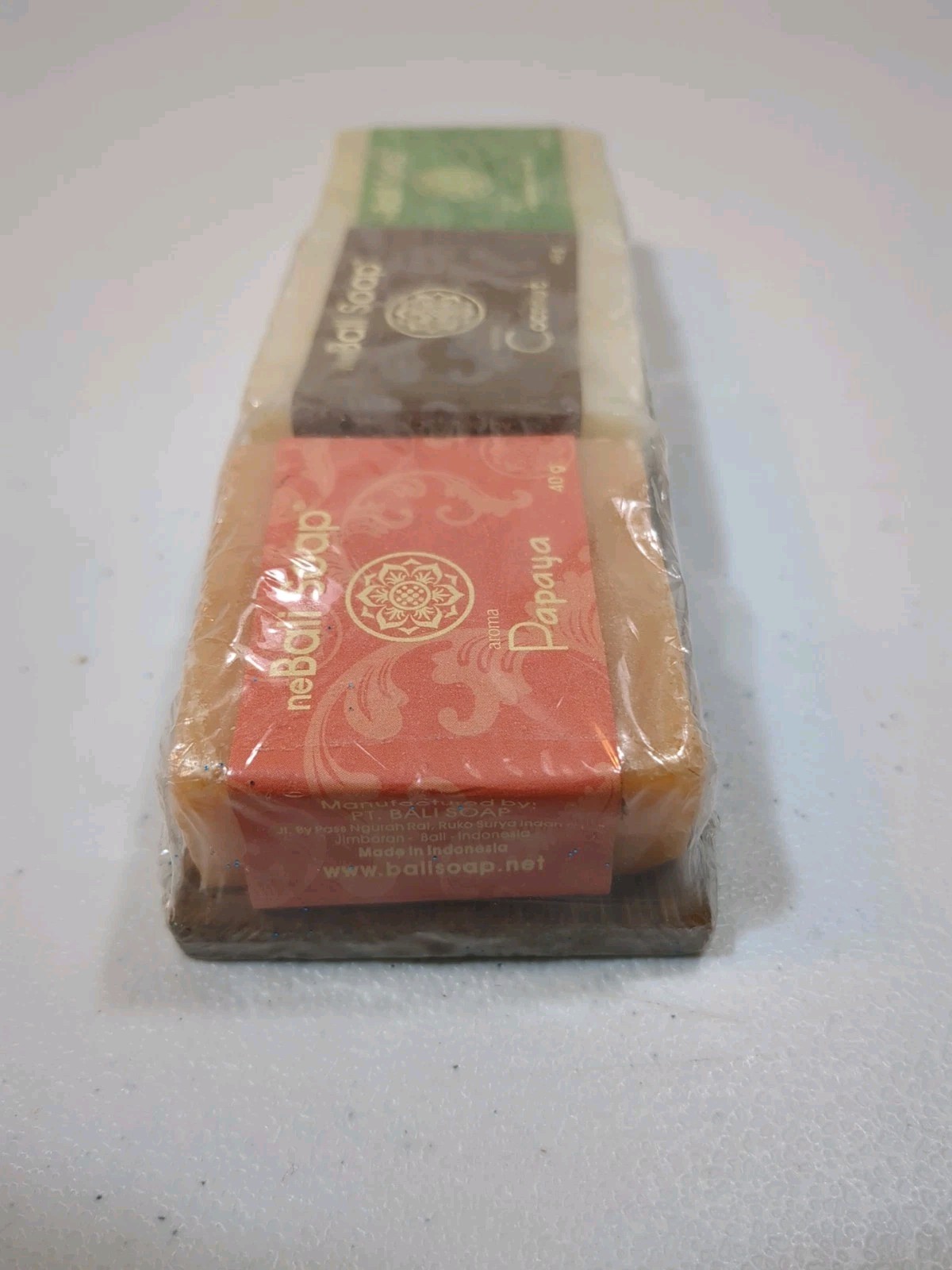 Natural 3 Bar Soap Set neBali Soap Papaya Coconut Passion Fruit Unisex 40g Each