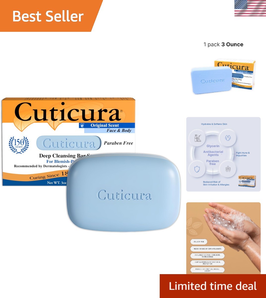 Dermatologist-Recommended Deep Cleansing Face & Body Soap – Safe for All Skin